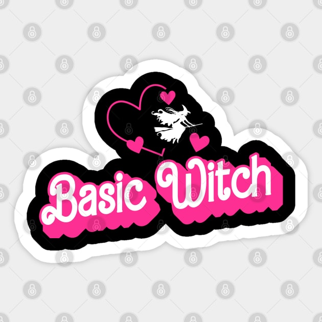 Funny Basic Witch Lazy Costume Girls Women Funny Halloween Sticker by KsuAnn